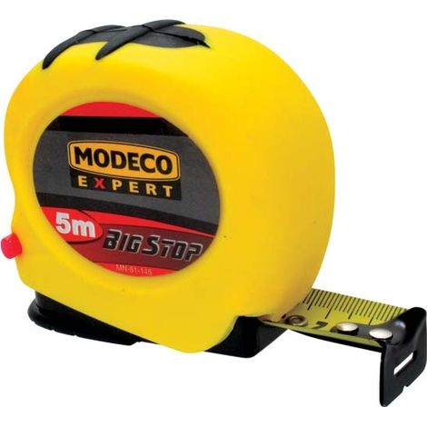 mètre ruban modeco bigstop acier 8 m verrouillage (1/3)