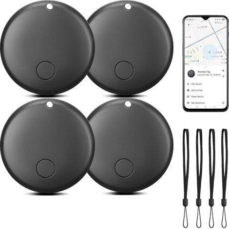 Smart Tag Android 4er-Pack – Intelligenter Tracker für Android, kompatibel mit der Google Find Hub App (nur Android) – Bluetooth-Objekttracker für Gepäck, Geldbörsen, Schlüssel (1/5)