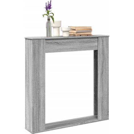 Kaminumrandung Grau Sonoma 100x20x100 cm Holzwerkstoff