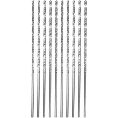 Set mit 10 Spiralbohrern (2 mm) – HSS-Stahl – 200 mm Länge für Metall, Holz, Kunststoff und PVC – Verbesserte Schnittpräzision – 10 Stück (1/5)