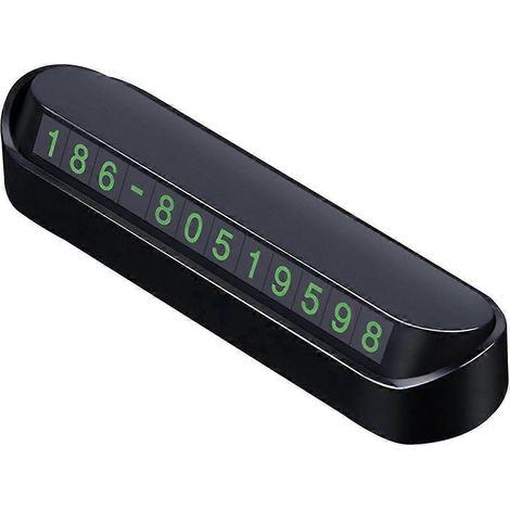 Plaque de stationnement magnétique temporaire avec numéro, panneau de stationnement fluorescent détachable (noir)-Black (1/3)