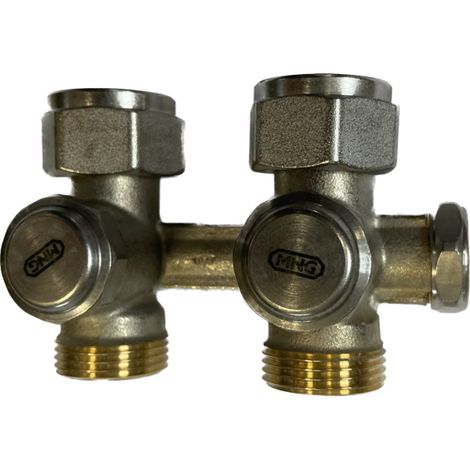 Honeywell Hahnblock Verafix-VK 1-und 2-Rohr vern. Durchgang 3/4'' AG DN20 V2461DX20