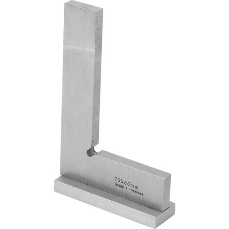 Règle d'angle droite plate en acier au carbone de haute précision à 90 degrés avec sièges, outil d'ingénieur n° 2 (1/5)