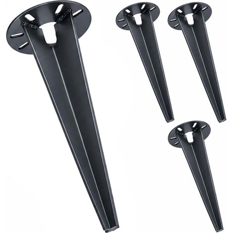Bodenanker für Gartenleuchten, 4er-Set, Anthrazit (1/5)