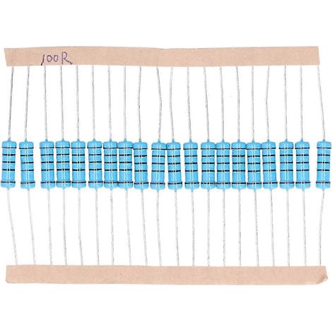 100-Ohm-Metallfilmwiderstände, 2 W, 1 % Genauigkeit, 20er-Packung, Elektronische Bauteile für DIY-Projekte (1/5)