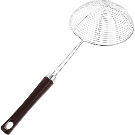 Garneck Écumoire avec Manche en Bois Passoire Fine Acier Inoxydable (1/5)