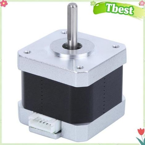 Tbest moteur pas à pas électrique Moteur d'Imprimante, Moteur Pas à Pas en Alliage 17HS4401 pour Imprimante 3D, bricolage volet (1/4)