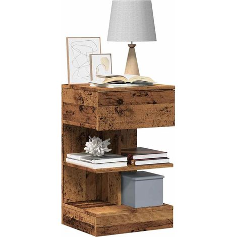 Nachttisch Altholz-Optik 40x35x65 cm Holzwerkstoff