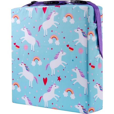 M.J COMFY-LIFE Toddler Booster Cushion Seat 31.5x31.5x8cm For4-12 Years Washable Cloth Dining Chair Booster Portable & Hand Washable (Unicorn) (1/5)