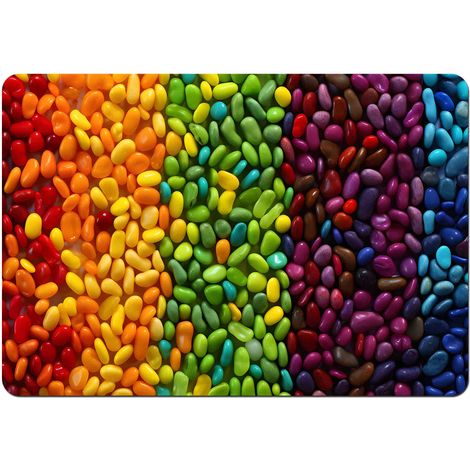 Tappetino da scrivania 50×70 cm, motivo caramelle - feltro ecologico, stampa HD, protezione per il piano del tavolo, per ufficio e camera - Bertoni (1/4)