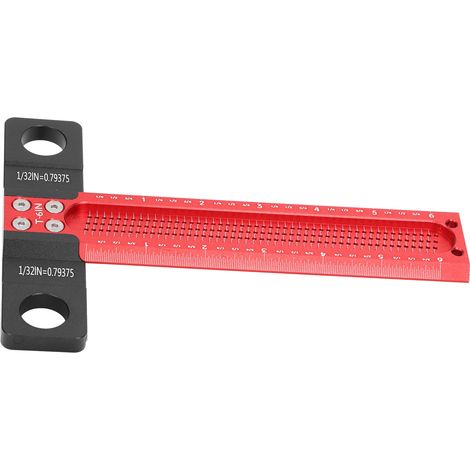 Règle en T en aluminium robuste, précise pour perçage et menuiserie (15 cm) (1/5)