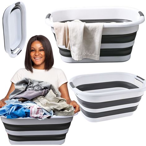 BOL DE SILICONA PLEGABLE CESTA DE LA ROPA PLEGABLE 25L