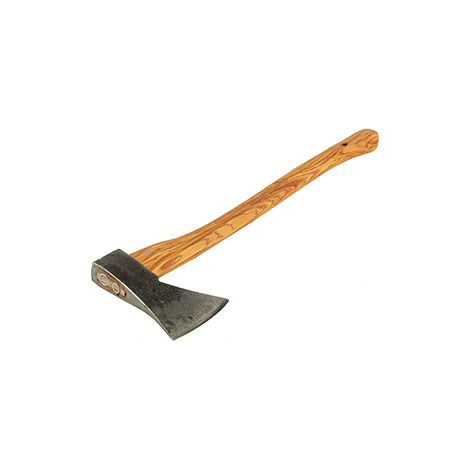 Accetta di taglio forestale di alta qualità forgiata per lavori di abbattimento e diradamento. Manico in frassino verniciato. Lunghezza: 800 mm - P