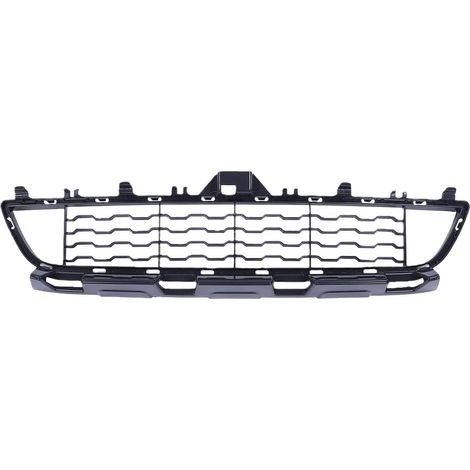 Lower Front Center Bumper Air Intake Grille in Black Perforated Fabric, High-Strength ABS Sport, Smooth Radiator Flow Guide, Renovation Material (1/5)
