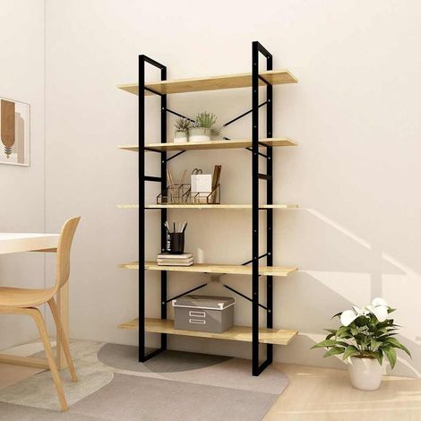 vidaXL Estantería de 5 niveles madera maciza de pino 100x30x175 cm (1/5)