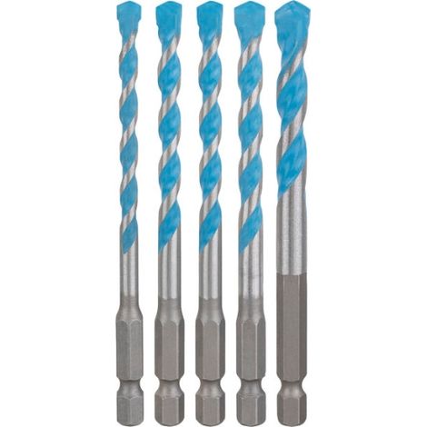 Set de brocas expert hex-9 multi construction, 5,5 x 60 x 100, 6 x 60 x 100, 6 x 60 x 100, 7 x 60 x 100, 8 x 50 x 100 mm, 5 unidades. para taladros/atornilladores de impacto
