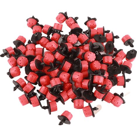 100pcs Goutteur adjustable mini arrosage jardin debit eau tete flux fleur plante outils (1/5)