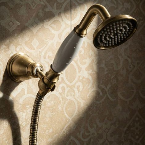 PaulGurkes Ensemble Douche Rétro en Laiton Bronze