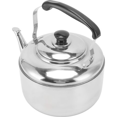 Bouilloire Inox 5,5L - Acier Inoxydable - Base Diffusion Chaleur - Compatible Induction Gaz - Poignée Ergonomique - Argenté (1/5)