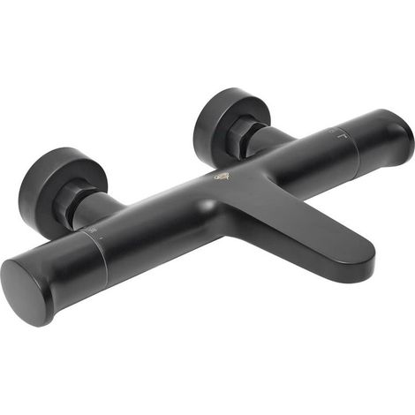 Mitigeur de salle de bain SAT Dark sans kit de douche 150 mm noir SATBSDA222C