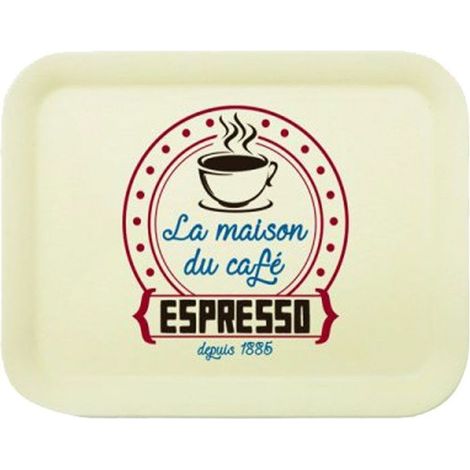 Plateau rétro en bambou - Espresso
