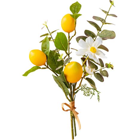 1 ramo de flores artificiales doradas, 36 cm, sin necesidad de mantenimiento, decoración para bodas, interior/exterior. (1/5)