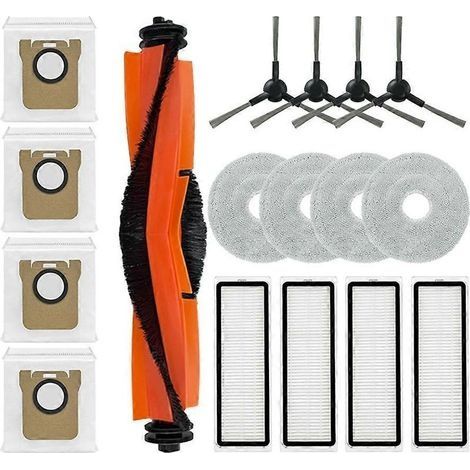 Accessoires pour aspirateur robot Xiaomi X20+ / X20 Plus / S10 Plus / B108GL / B108CN : chiffon de nettoyage, brosse principale, sac à poussière (1/5)