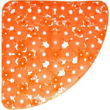 TAPPETO ANTISCIVOLO PER DOCCIA ANGOLO MOD. MARGHERITA CM 59X59- Arancio- DH