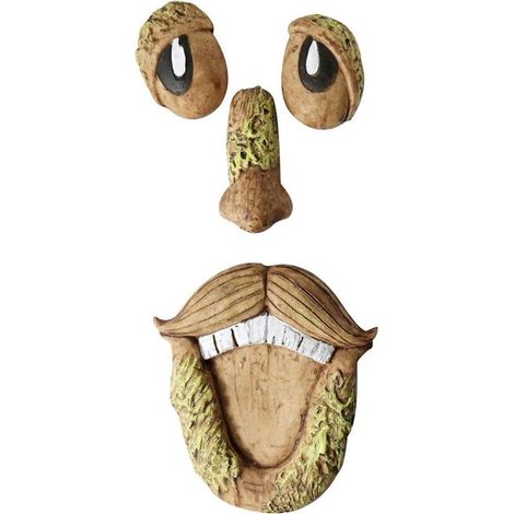 Aougo – Visage d'arbre en métal pour décoration de jardin – Sculpture réaliste – Design unique pour fêtes et événements – Facile à accrocher (1/5)