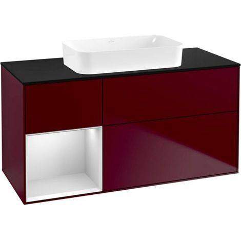 V&B Waschtischunterschrank Finion 120x60 cm, Reg li wh. m Lac, Peony Matt (1/2)