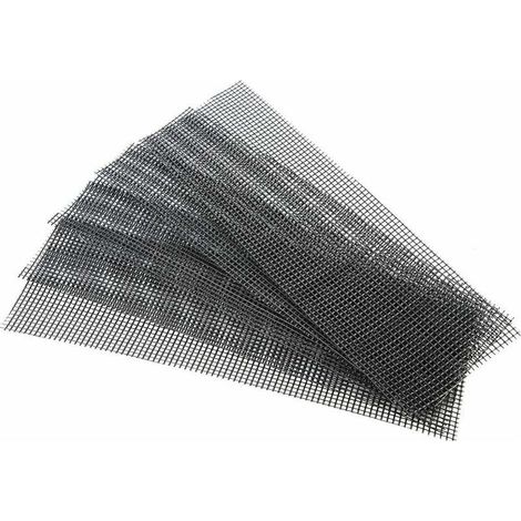 Pot Bonsai 50 Pièces, Tampon Maille de Trou de Pot Fleur, Tapis Grille de Fond de Bonsaï en Plastique, Écrans Trou de Drainage Carrés Empêchent la Perte de Sol (10x10cm) (1/5)