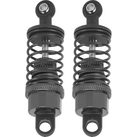 Lot de 2 amortisseurs réglables en métal de 65 mm pour voitures RC Slash 2WD/HPI/Tamiya (noir) (1/5)