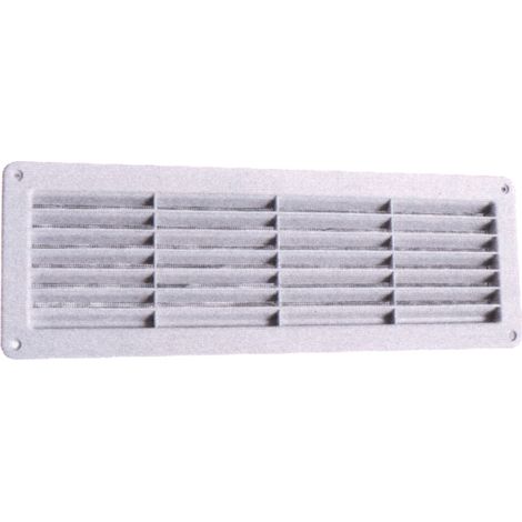 GRIGLIA DI AERAZIONE IN PLASTICA CON RETE mm. 370x123 6.00 pz