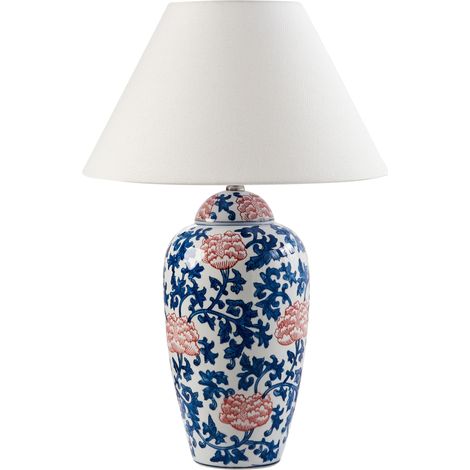 Table Lamp VERUSA Porcelain White/ Blue