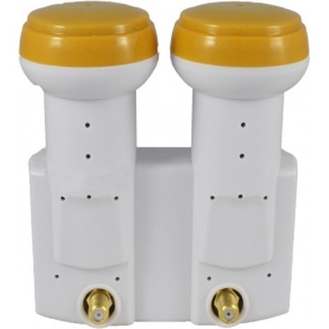 LNB Monobloc Twin 0,1 DB Golden Media FULL HD 4K READY ASTRA/HOTBIRD Double tête