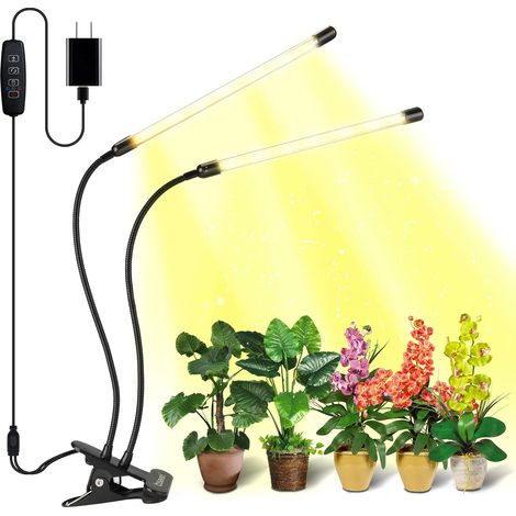 Lampe de croissance pour plantes d'intérieur, spectre complet, 10 niveaux d'intensité, allumage et extinction automatiques avec minuterie 3/9/12 h-AquaForge (1/5)