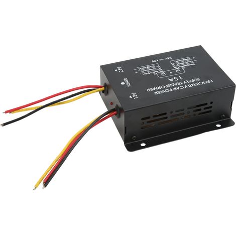 Convertisseur 24V vers 12V 15A Protection Court-Circuit Réducteur de Tension Automobile Professionnel Écologique (1/5)
