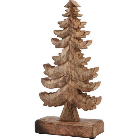 Natural Christmas Tree - Wood - L6 x W13 x H26 cm - Brown