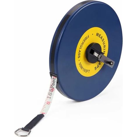 Ruban à mesurer 50m, mètre enrouleur 100m avec coffret, outil de chantier haute précision, capsule 50m (1/3)
