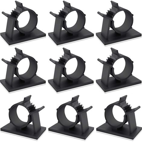 Attaches-câbles réglables 3M, clips adhésifs en nylon, pour voiture, maison et bureau, noir, lot de 60