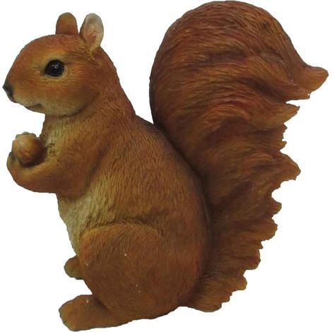 Esschert Design Eichhörnchen L Braun stehend 19 cm - Polyresin