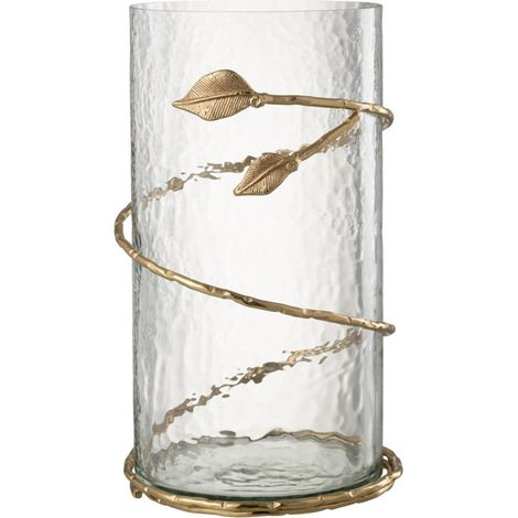 Vase en Verre Feuille "Ofelia" 34cm Transparent (1/5)