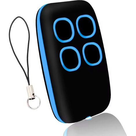 Télécommande universelle de porte Code de roulement et code fixe 280-868MHz Télécommande de porte multifréquence 4 en 1 Compatible avec 90+ marques Télécommande universelle 433MHz Bleu (1/5)