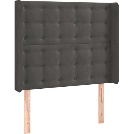 Maison Exclusive - Kopfteil mit Ohren Dunkelgrau 83x16x118/128 cm (1/5)