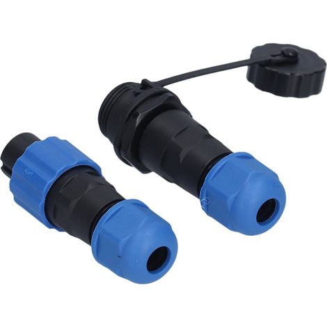 Connecteur de câble d'aviation avec 1 à 7 broches, connexion robuste, connecteur de câble résistant à la corrosion, fiche d'aviation avec 4 broches (250V 5A). (1/5)