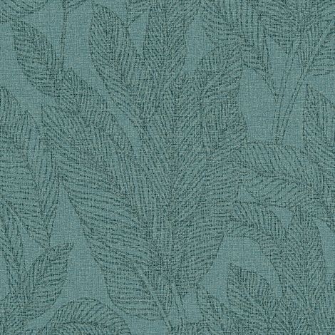 Ton-sur-ton wallpaper wall Profhome 790644 non-woven wallpaper slightly textured with floral ornaments glittering green teal gold mint turquoise 5,33 m2