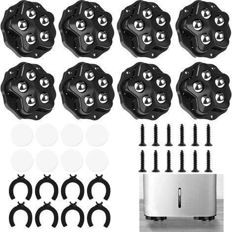 Roulettes pour Meubles, 8 Pièces Mini Roulettes à Billes, Roulettes Pivotantes Autocollantes 360 Degrés, Roulette Charge Lourde avec 5 Billes pour Meubles Lourds, Appareils de Cuisine, Valise (1/5)