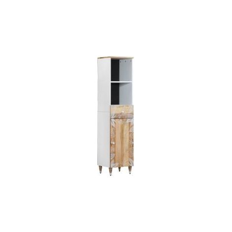 Armoire de salle de bain 38x33,5x160 bois massif de manguier (1/5)