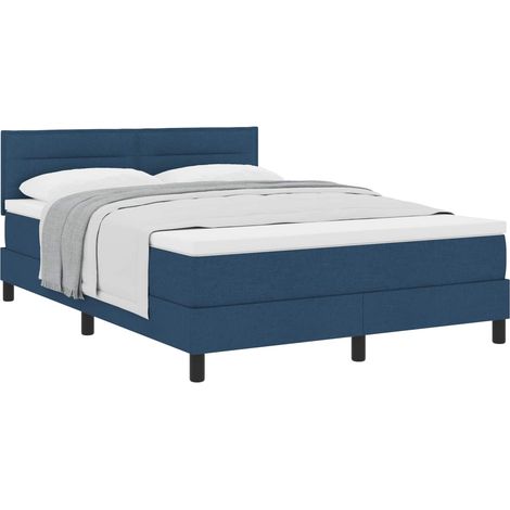 Maison Exclusive - Boxspringbett mit Kopfteil Blau 140 x 190 cm S