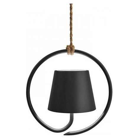 Lampe à suspension LED Poldina Gris Foncé, rechargeable et dimmable